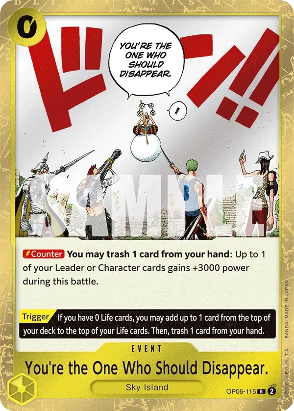 You're the One Who Should Disappear. #OP06-115 One Piece Card The Best Vol.2 One Piece card