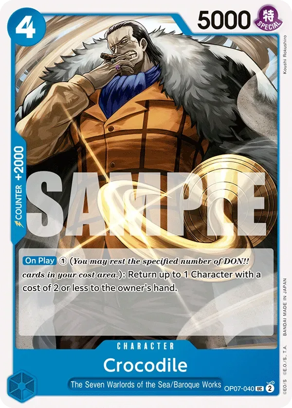 Crocodile #OP07-040 One Piece Card The Best Vol.2 One Piece card