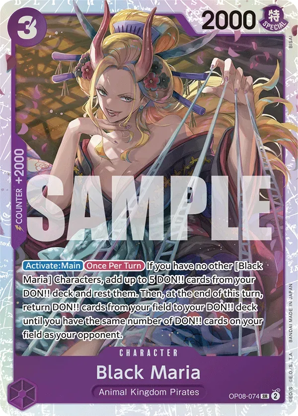 Black Maria #OP08-074 One Piece Card The Best Vol.2 One Piece card