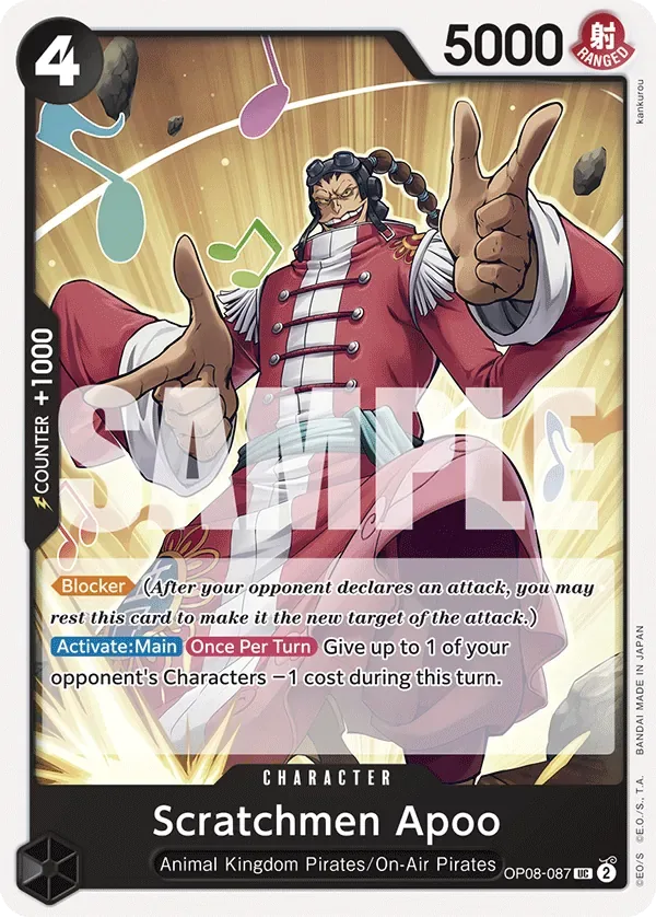 Scratchmen Apoo #OP08-087 One Piece Card The Best Vol.2 One Piece card