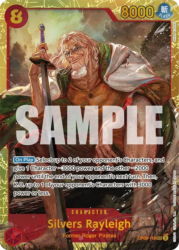 Silvers Rayleigh #OP08-118 One Piece Card The Best Vol.2 One Piece card