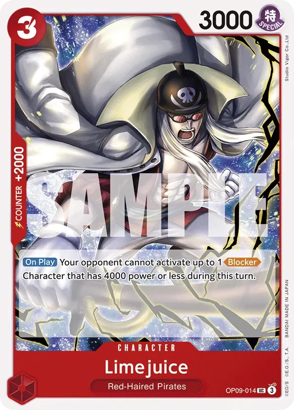 Limejuice #OP09-014 RED Shanks One Piece card