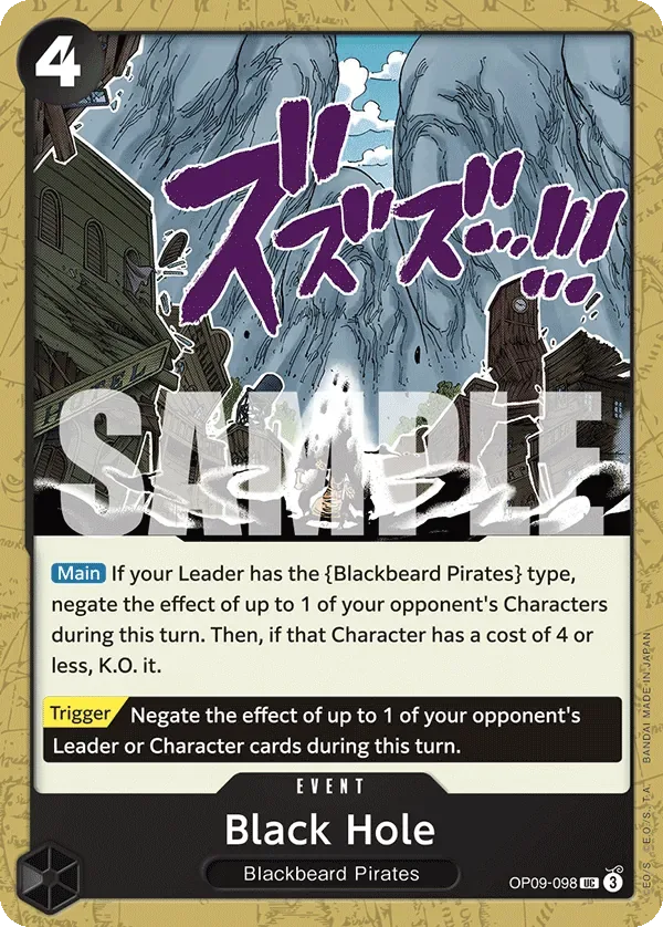 Black Hole #OP09-098 One Piece Card The Best Vol.2 One Piece card