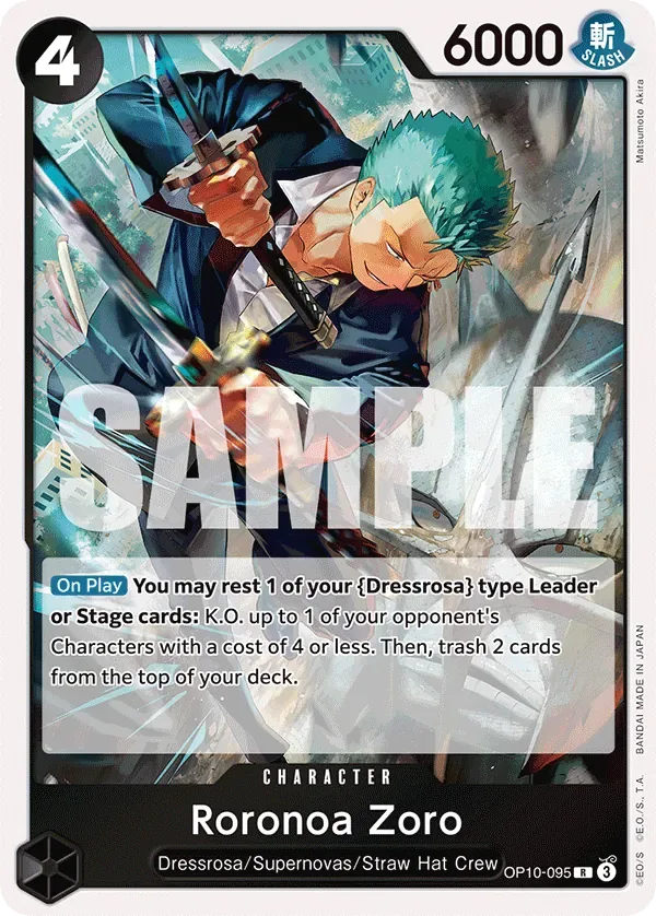 Roronoa Zoro #OP10-095 One Piece Card The Best Vol.2 One Piece card