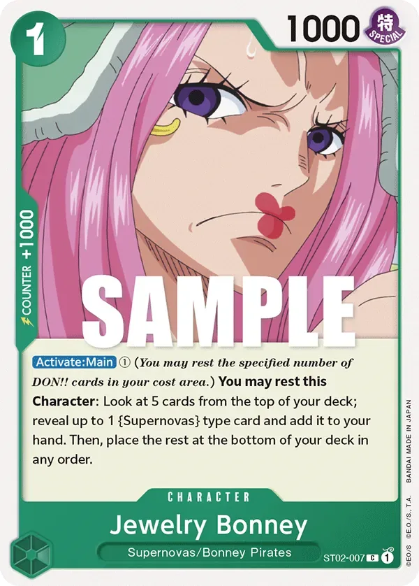 Jewelry Bonney #ST02-007 Worst Generation One Piece card