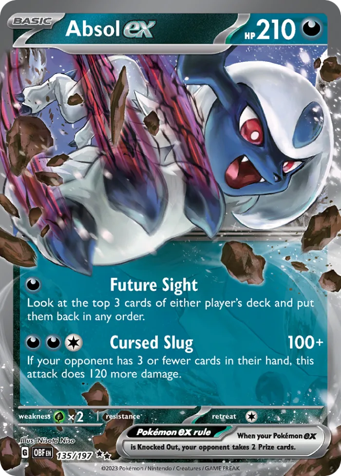Absol ex #135 Obsidian Flames Pokemon card