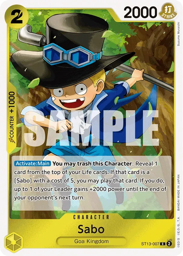 Sabo #ST13-007 One Piece Card The Best Vol.2 One Piece card