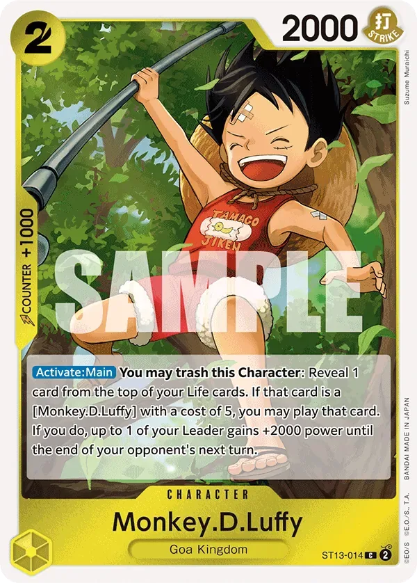 Monkey.D.Luffy #ST13-014 One Piece Card The Best Vol.2 One Piece card