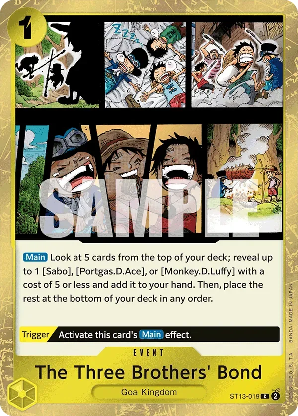 The Three Brothers' Bond #ST13-019 One Piece Card The Best Vol.2 One Piece card