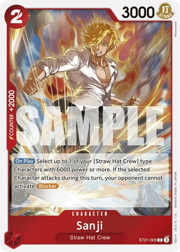 Sanji #ST21-003 One Piece Card The Best Vol.2 One Piece card