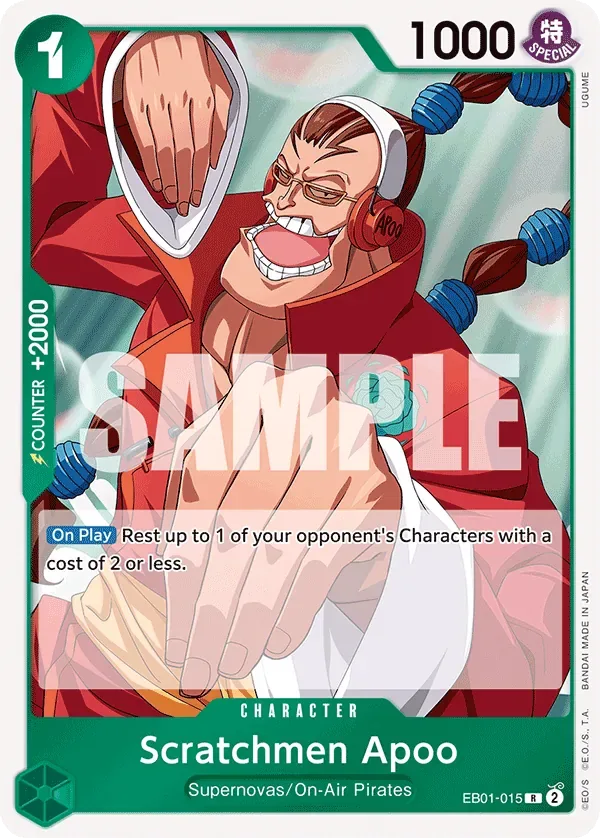 Scratchmen Apoo #EB01-015 GREEN Jewelry Bonney One Piece card