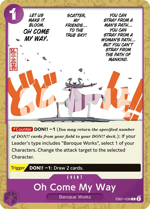 Oh Come My Way #EB01-038 One Piece Card The Best Vol.2 One Piece card