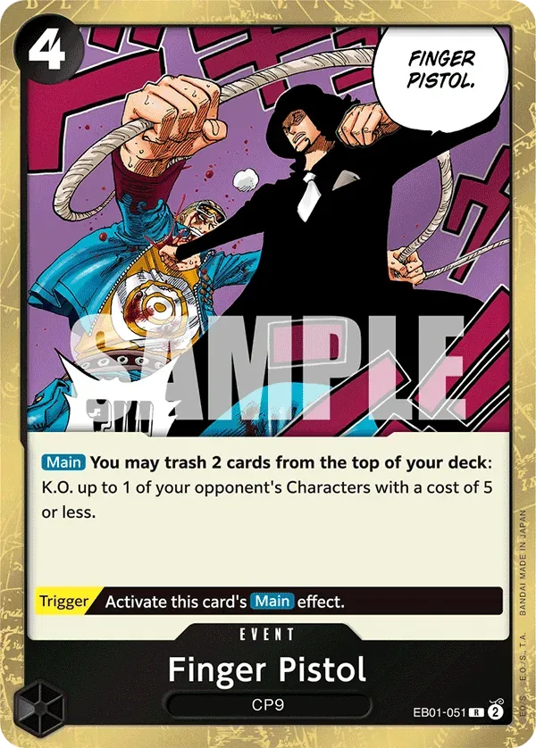Finger Pistol #EB01-051 One Piece Card The Best Vol.2 One Piece card