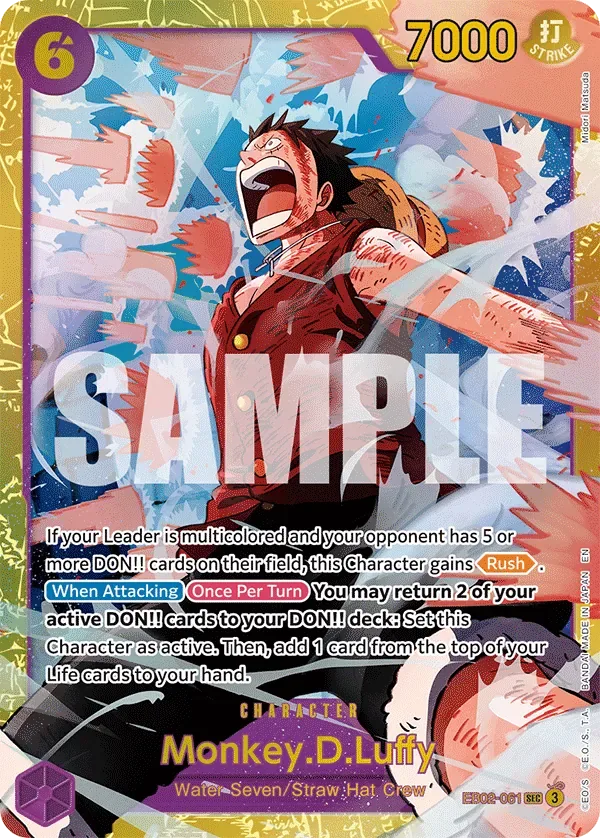 Monkey.D.Luffy #EB02-061 Anime 25th Collection One Piece card
