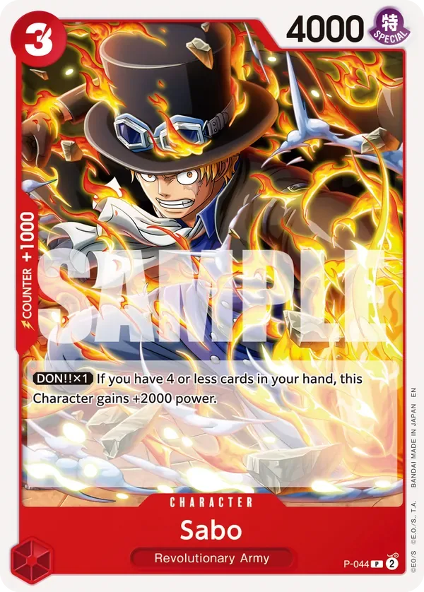 Sabo #P-044 One Piece Card The Best Vol.2 One Piece card