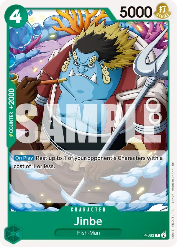 Jinbe #P-063 One Piece Card The Best Vol.2 One Piece card