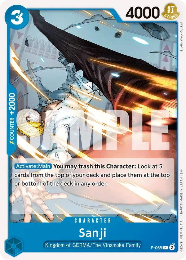 Sanji #P-068 One Piece Card The Best Vol.2 One Piece card