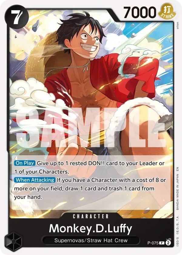 Monkey.D.Luffy #P-075 One Piece Card The Best Vol.2 One Piece card