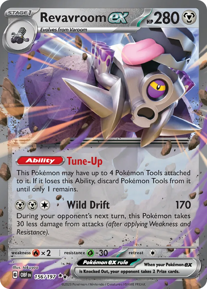 Revavroom ex #156 Obsidian Flames Pokemon card