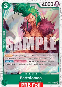 Bartolomeo #OP07-031 One Piece Card The Best Vol.2 One Piece card