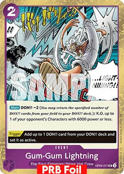 Gum-Gum Lightning #OP09-077 One Piece Card The Best Vol.2 One Piece card