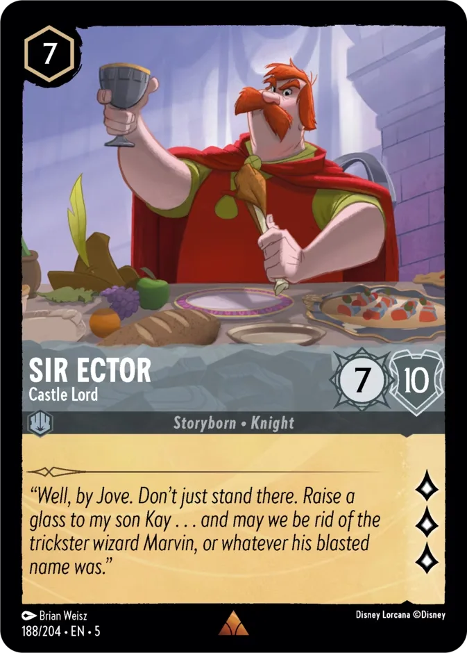 Sir Ector #188 Shimmering Skies Disney Lorcana card