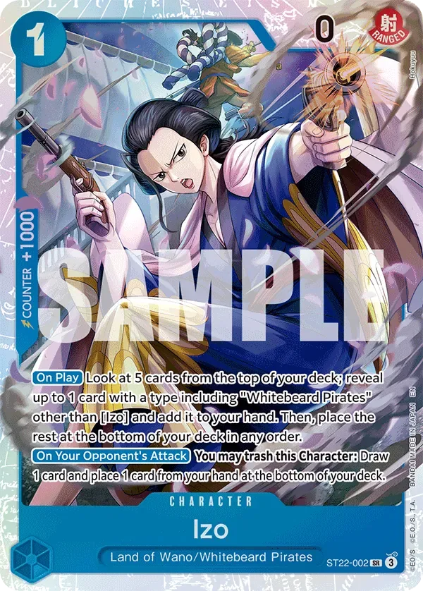 Izo #ST22-002 EX Ace & Newgate One Piece card