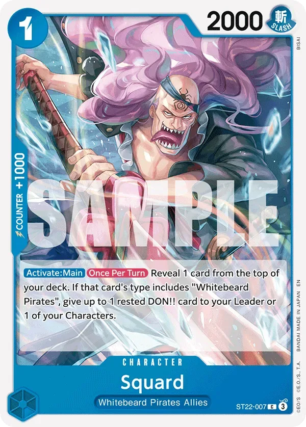 Squard #ST22-007 EX Ace & Newgate One Piece card