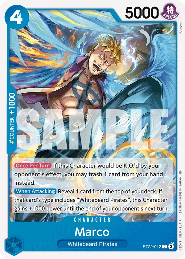 Marco #ST22-012 EX Ace & Newgate One Piece card