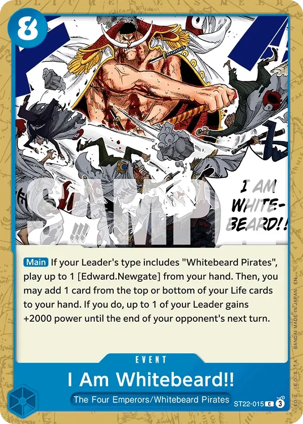 I Am Whitebeard!! #ST22-015 EX Ace & Newgate One Piece card