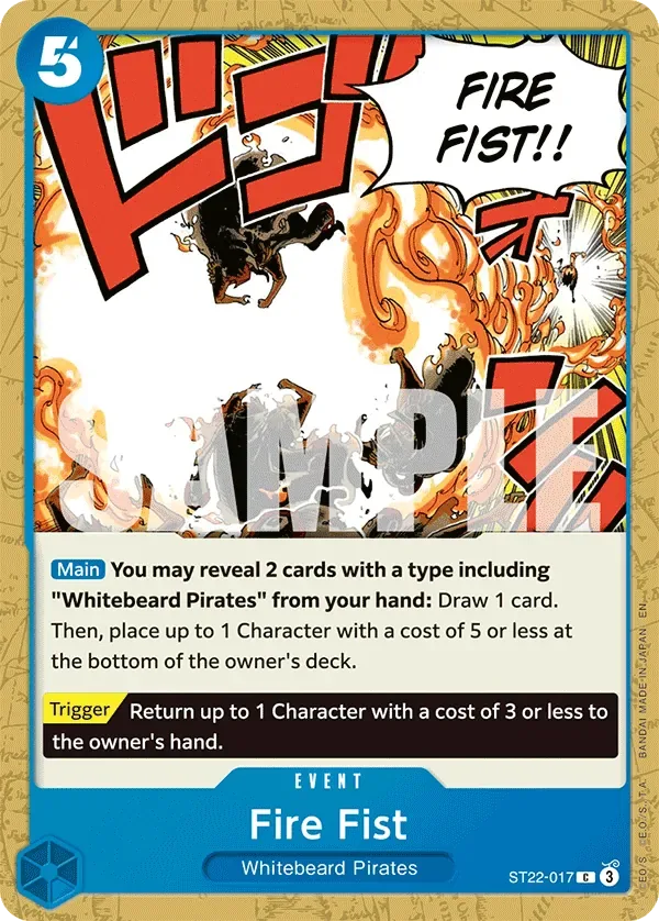 Fire Fist #ST22-017 EX Ace & Newgate One Piece card