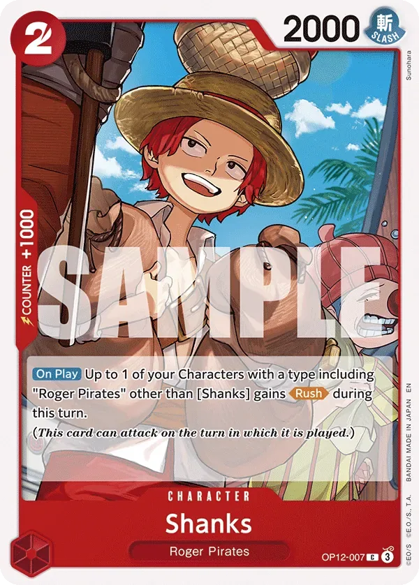 Shanks #OP12-007 Legacy of the Master One Piece card