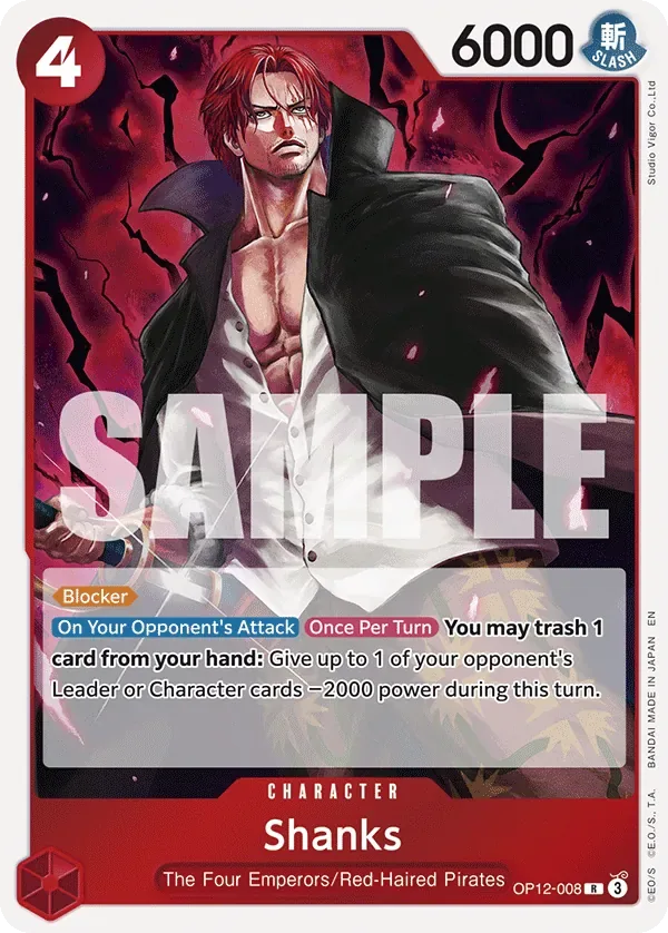 Shanks #OP12-008 Legacy of the Master One Piece card