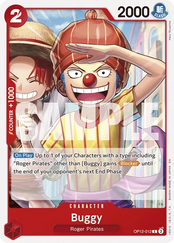 Buggy #OP12-012 Legacy of the Master One Piece card