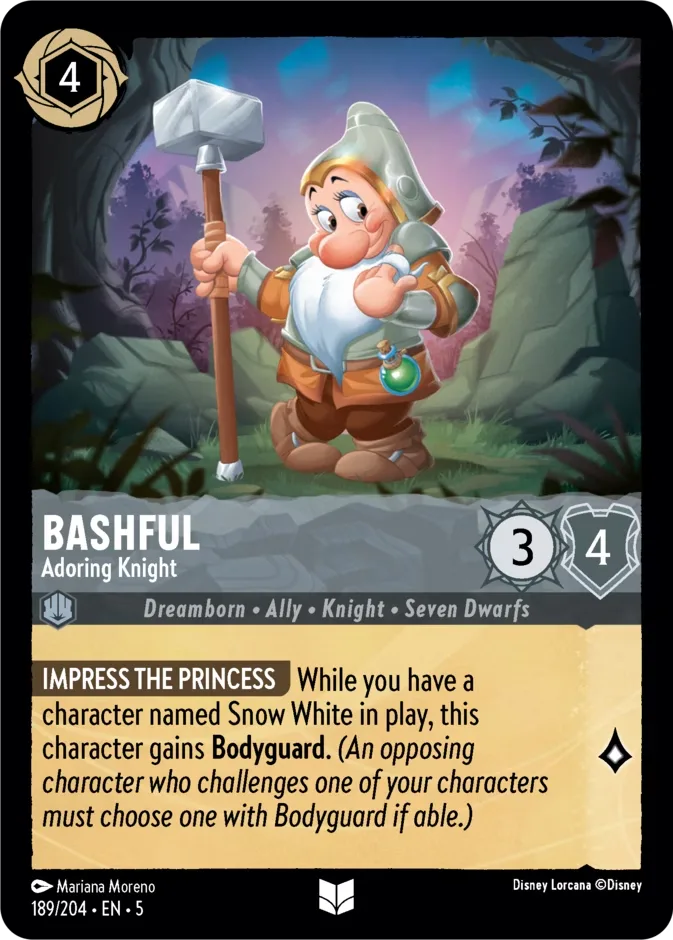 Bashful #189 Shimmering Skies Disney Lorcana card