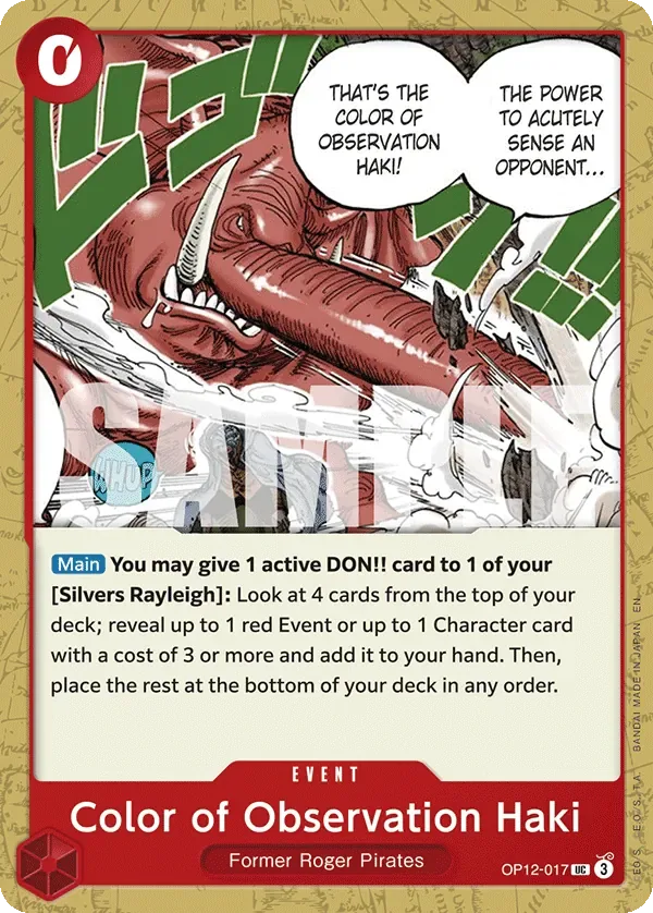Color of Observation Haki #OP12-017 Legacy of the Master One Piece card