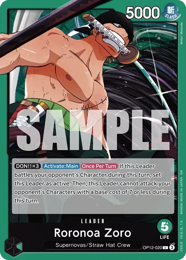 Roronoa Zoro #OP12-020 Legacy of the Master One Piece card