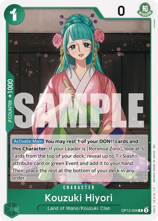 Kouzuki Hiyori #OP12-028 Legacy of the Master One Piece card