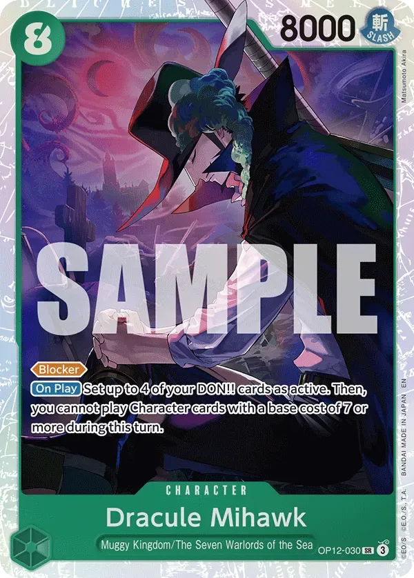 Dracule Mihawk #OP12-030 Legacy of the Master One Piece card