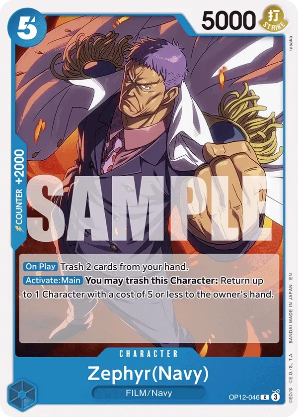 Zephyr(Navy) #OP12-046 Legacy of the Master One Piece card