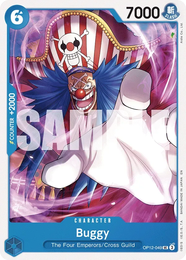 Buggy #OP12-049 Legacy of the Master One Piece card