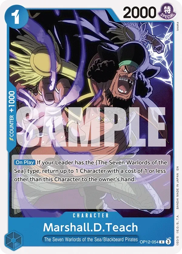 Marshall.D.Teach #OP12-054 Legacy of the Master One Piece card
