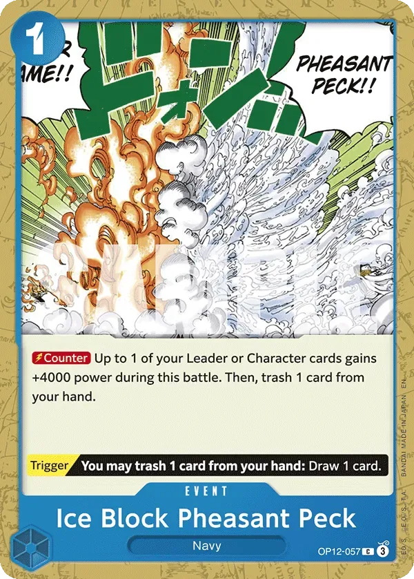 Ice Block Pheasant Peck #OP12-057 Legacy of the Master One Piece card