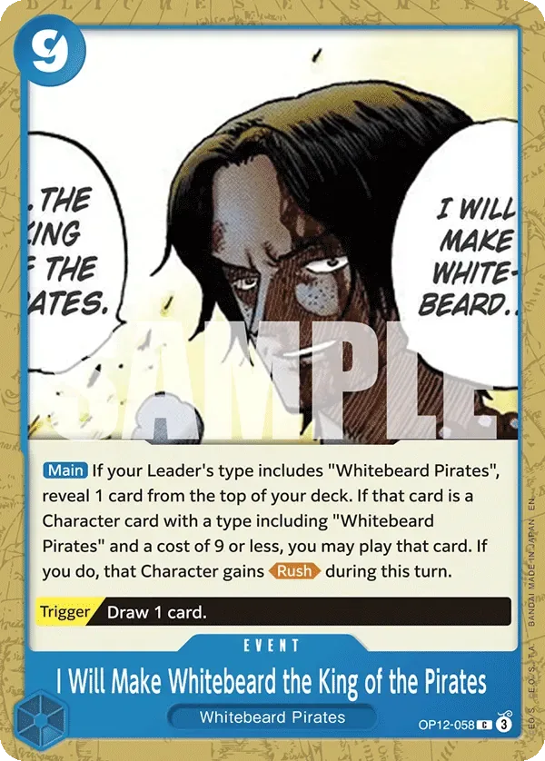 I Will Make Whitebeard the King of the Pirates #OP12-058 Legacy of the Master One Piece card