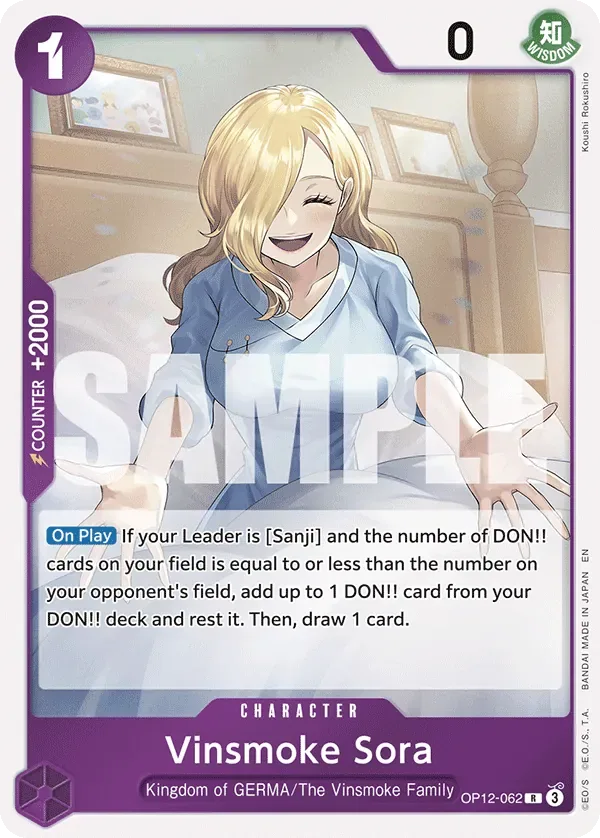 Vinsmoke Sora #OP12-062 Legacy of the Master One Piece card