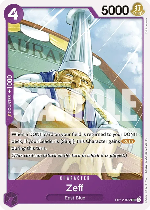 Zeff #OP12-072 Legacy of the Master One Piece card
