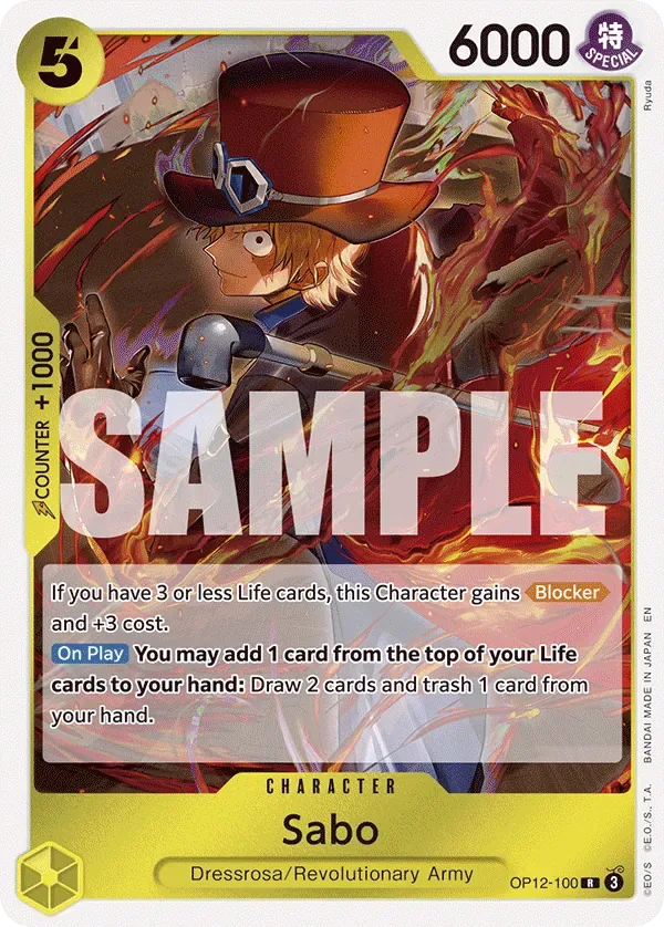 Sabo #OP12-100 Legacy of the Master One Piece card