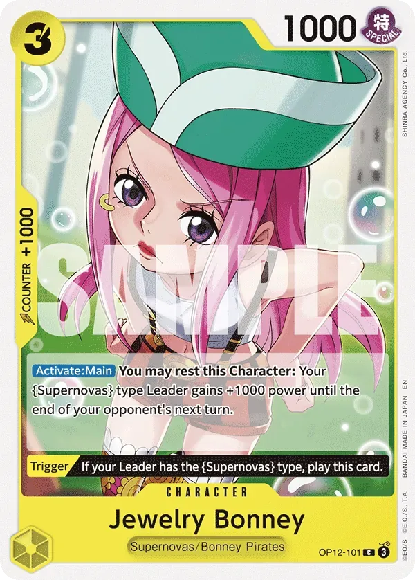 Jewelry Bonney #OP12-101 Legacy of the Master One Piece card