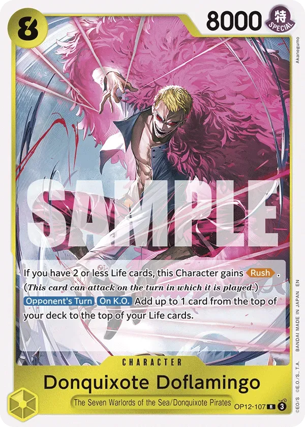Donquixote Doflamingo #OP12-107 Legacy of the Master One Piece card