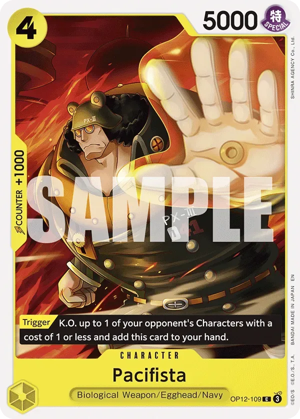 Pacifista #OP12-109 Legacy of the Master One Piece card